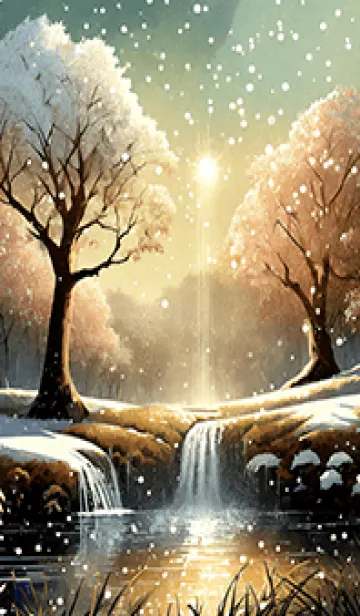 [LINE着せ替え] 優美な冬の風景の着せかえ(Winter-2634)の画像1