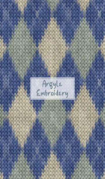 [LINE着せ替え] Argyle Embroidery 39の画像1