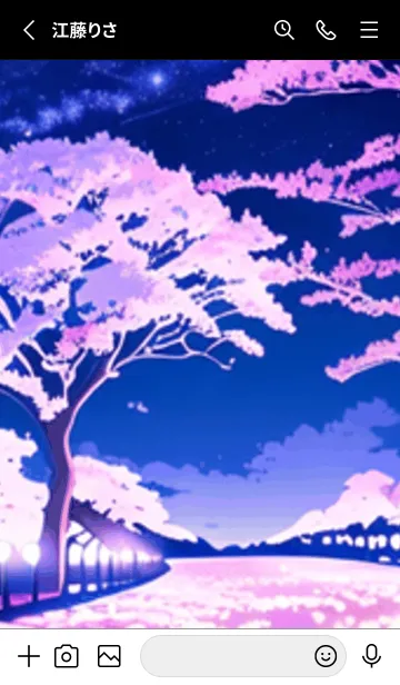 [LINE着せ替え] 冬のサクラ #CLGP78。の画像2