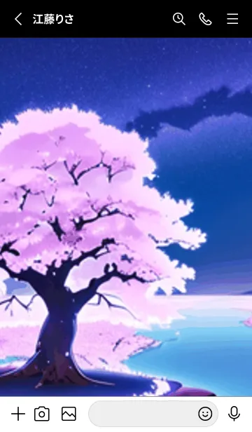 [LINE着せ替え] 冬のサクラ #BFHaO16。の画像2