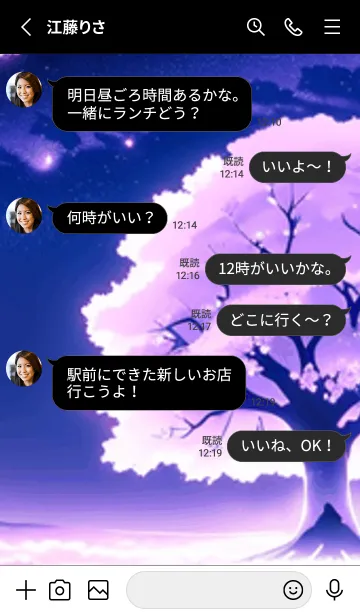 [LINE着せ替え] 冬のサクラ #BFHaO11。の画像3