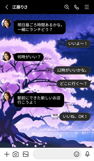 [LINE着せ替え] 冬のサクラ #BDKaD127。の画像3