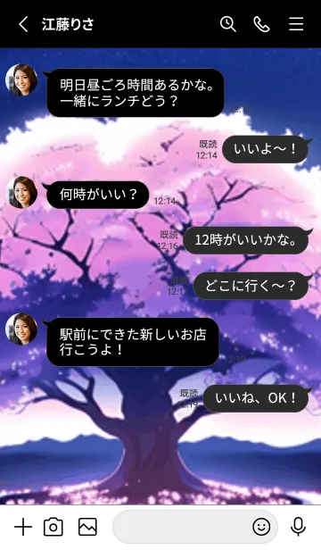 [LINE着せ替え] 冬のサクラ #BDKaD124。の画像3