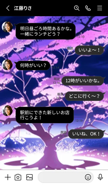 [LINE着せ替え] 冬のサクラ #BFHaO01。の画像3