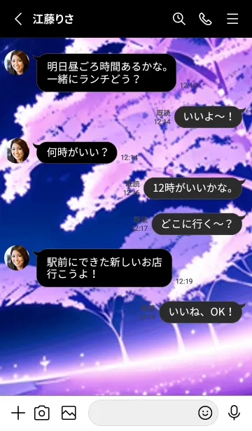 [LINE着せ替え] 冬のサクラ #BFHH09。の画像3