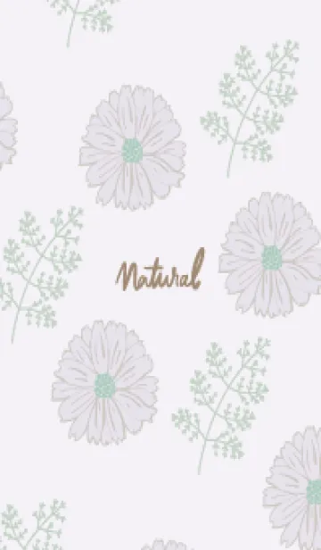 [LINE着せ替え] くすみカラー 花と葉7の画像1