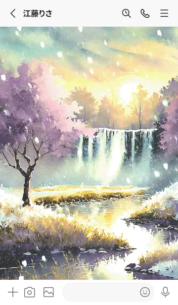 [LINE着せ替え] 優美な冬の風景の着せかえ(Winter-2642)の画像2