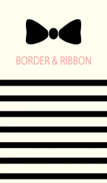 [LINE着せ替え] BORDER & RIBBON -Black 14-の画像1
