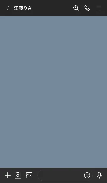 [LINE着せ替え] シンプル(ブラック ブルー)V.1742の画像2