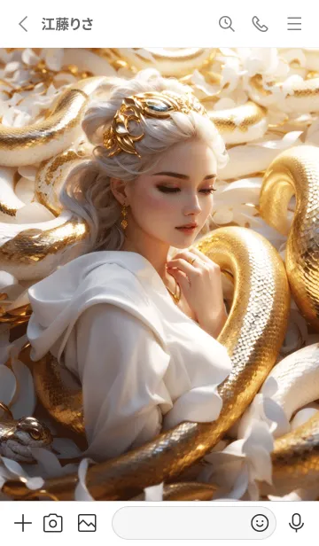 [LINE着せ替え] 最高最強金運風水 白蛇と黄金 幸運の30の画像2