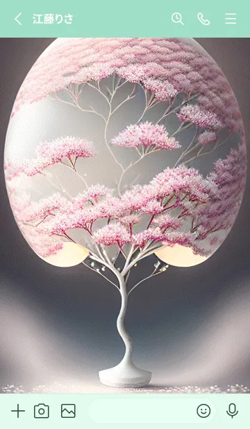 [LINE着せ替え] イメージの創造性-チビ桜女 5W5 7の画像2