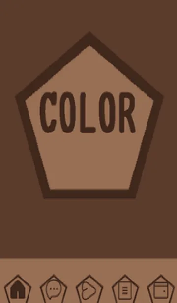 [LINE着せ替え] brown color I51の画像1