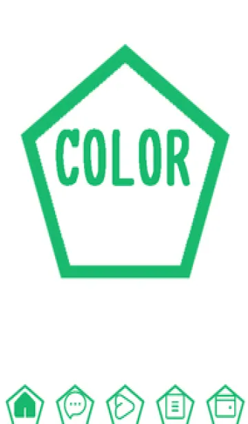 [LINE着せ替え] green color I102の画像1