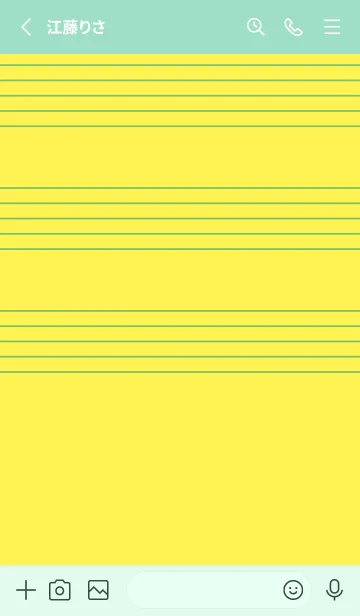 [LINE着せ替え] 五線譜1 レモンイエローの画像2