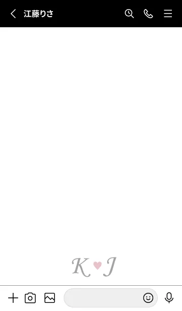 [LINE着せ替え] LOVE INITIAL-K&J イニシャル 9の画像2