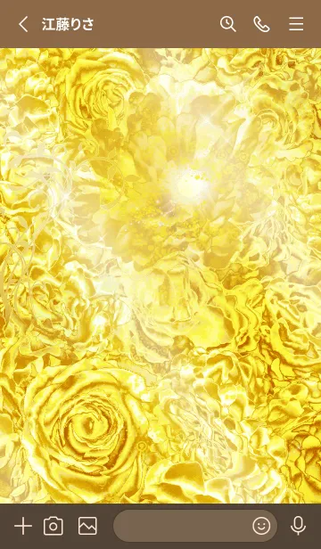 [LINE着せ替え] 全運超上昇 ゴールドローズの画像2