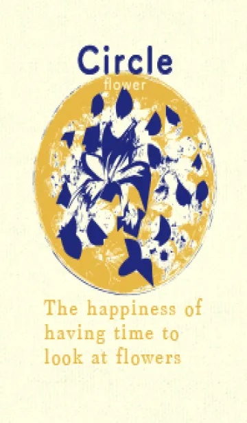 [LINE着せ替え] 丸い花 ディープロイヤルブルーの画像1