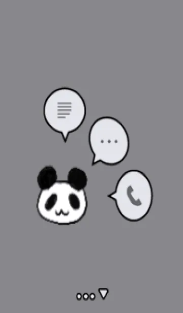 [LINE着せ替え] panda&Simple モノクロ rororokoの画像1