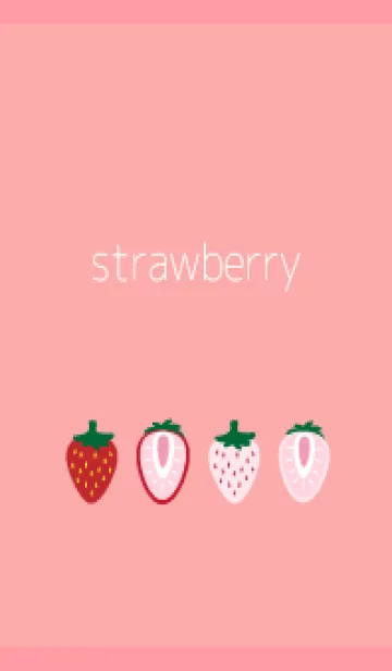 [LINE着せ替え] かわいい赤苺 薄いピンクの画像1
