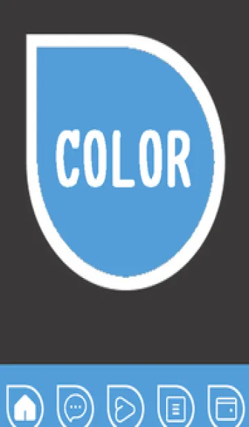 [LINE着せ替え] blue color J55の画像1