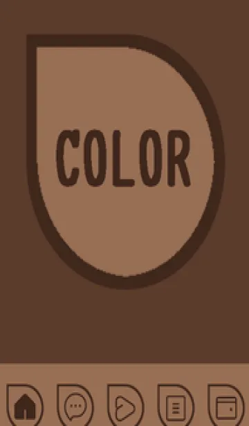 [LINE着せ替え] brown color J51の画像1