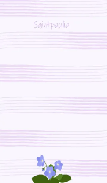 [LINE着せ替え] 2月の誕生花＊セントポーリアの画像1