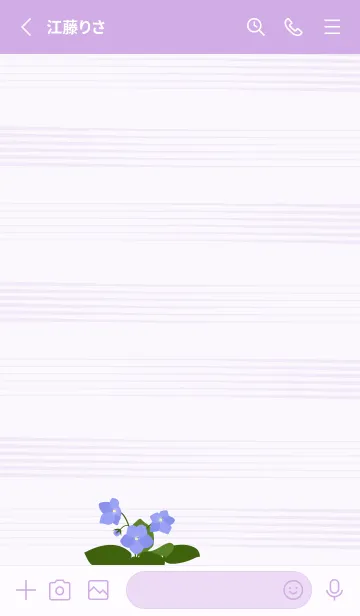 [LINE着せ替え] 2月の誕生花＊セントポーリアの画像2