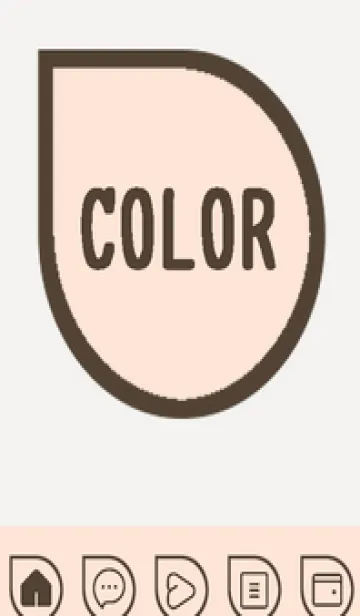 [LINE着せ替え] brown color J53の画像1