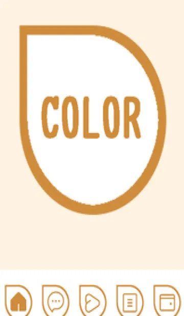 [LINE着せ替え] brown color J54の画像1