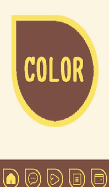 [LINE着せ替え] brown color J55の画像1