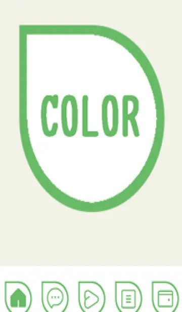 [LINE着せ替え] green color J101の画像1