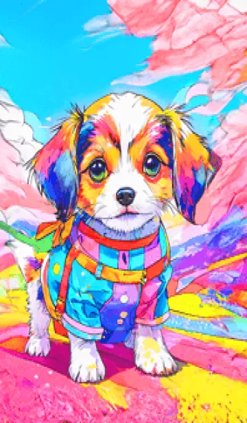 Dog looking this way09_JPの着せ替えメイン画像