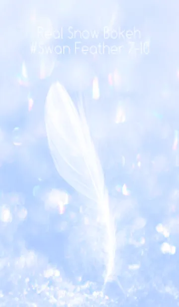 [LINE着せ替え] Real Snow Bokeh #Swan Feather 7-10の画像1