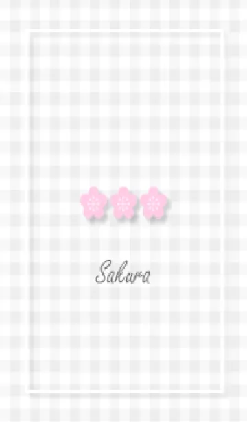 [LINE着せ替え] Gray シンプルな桜の花01_1の画像1