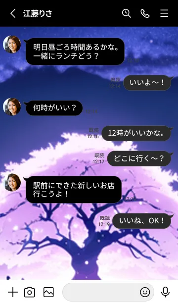 [LINE着せ替え] 冬のサクラ #CNHH025。の画像3