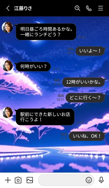 [LINE着せ替え] 冬のサクラ #CNHH023。の画像3