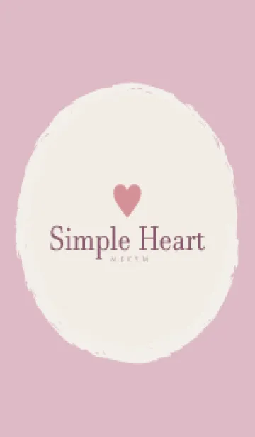 [LINE着せ替え] Simple Heart Dusky Pink-NATURAL 7の画像1