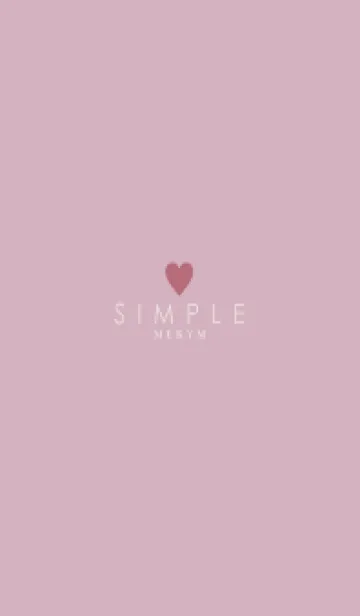 [LINE着せ替え] DUSKY PINK - SIMPLE HEART - 26の画像1