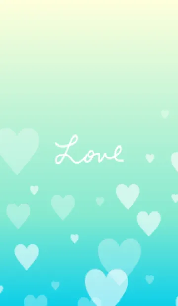 [LINE着せ替え] グラデーション ハート柄2の画像1