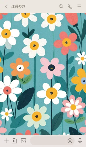 [LINE着せ替え] 幸せな 小さな花の画像2