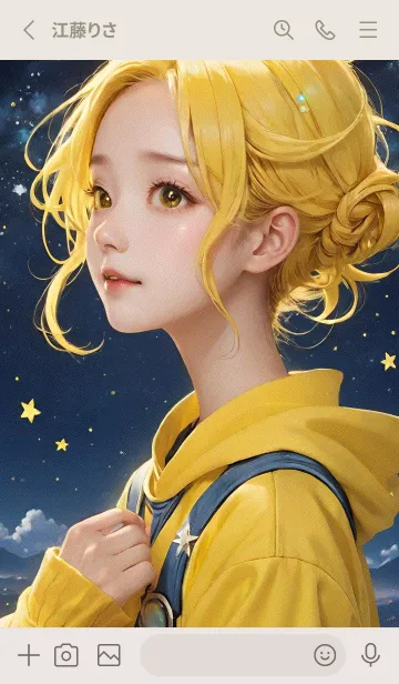 [LINE着せ替え] スターガールの画像2