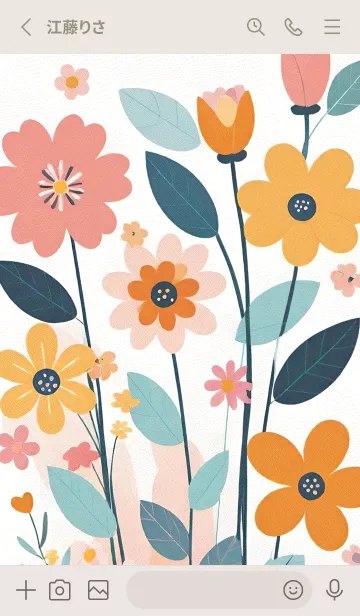 [LINE着せ替え] 満開の花の画像2