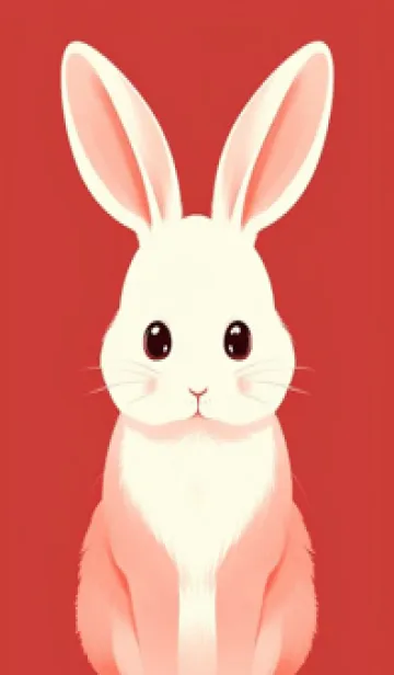 [LINE着せ替え] 柔らかくてフワフワのうさぎ J9jvの画像1