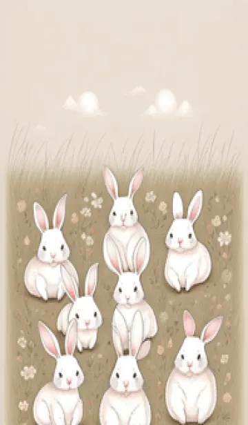 [LINE着せ替え] 可愛いウサギ feoyの画像1