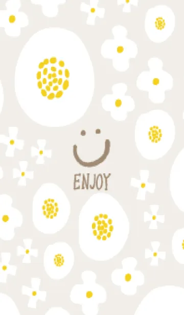 [LINE着せ替え] 3種の白い花10の画像1