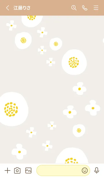 [LINE着せ替え] 3種の白い花10の画像2