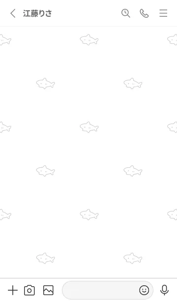 [LINE着せ替え] ゆるいさめ。白とグレーの画像2