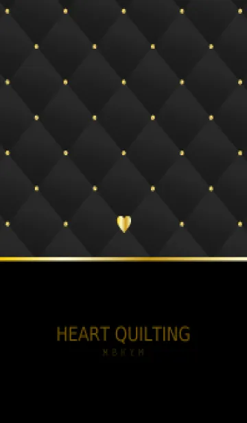 [LINE着せ替え] HEART QUILTING - GRAY BLACK 20の画像1