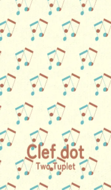 [LINE着せ替え] 2連符柄  淡水色の画像1