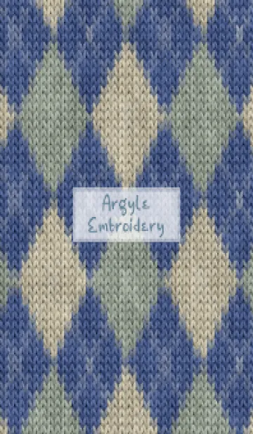 [LINE着せ替え] Argyle Embroidery 42の画像1